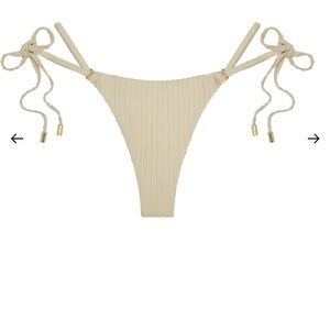 Monday Swimwear HANALEI BOTTOM - VANILLA MATTE RIB
